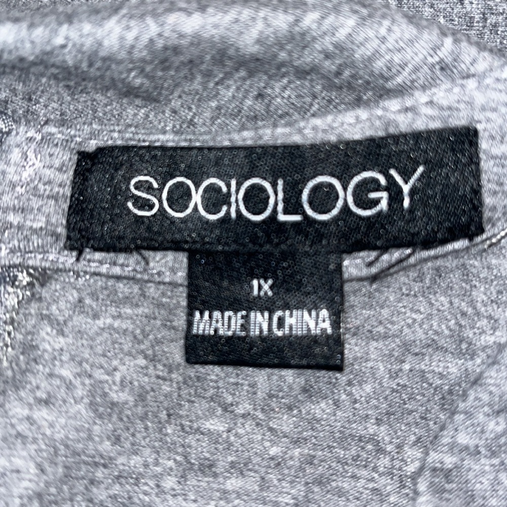 Sociology Women's Light grey Soft Stretchy  Dress Zip Back Dress Size 1X - Picture 6 of 8